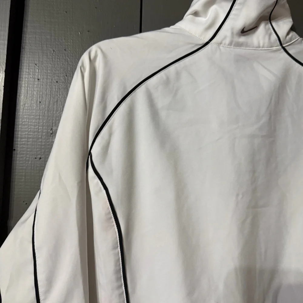 Nike Air Windbreaker Full Zip Jacket White Black Women’s Large - Picture 11 of 14